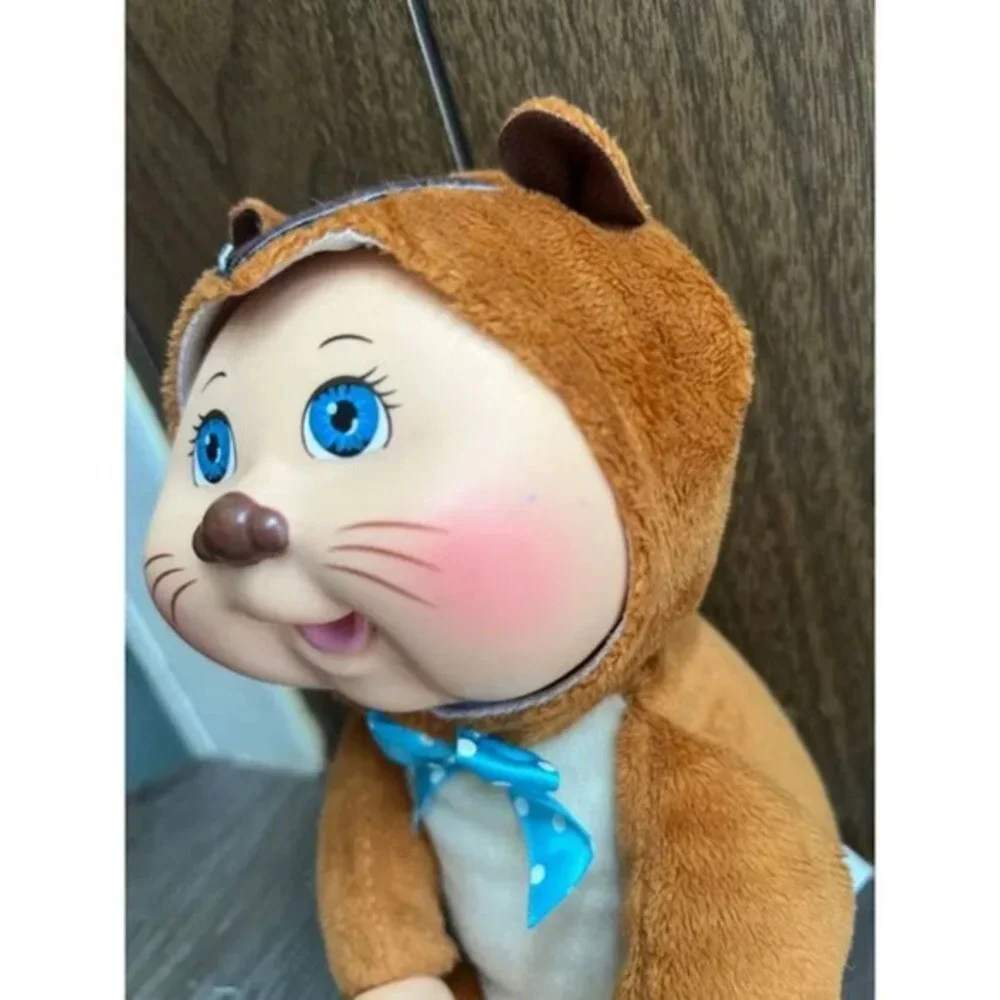 Vintage CPK Cabbage Patch Kids Plush Bear Costume‎ Doll with Blue Polka Dot Bow